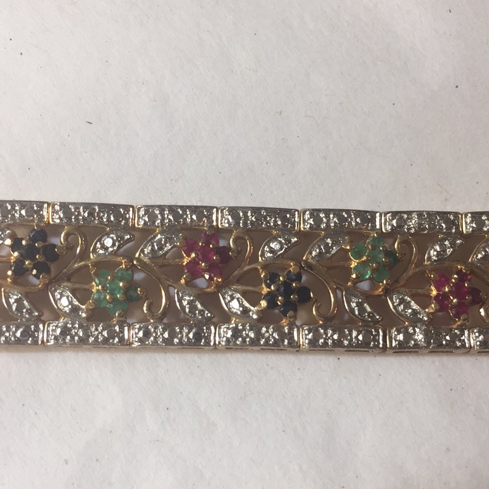 Multi gem bracelet